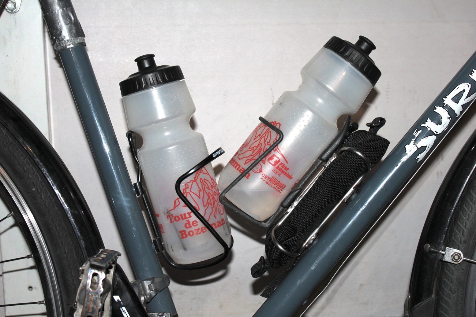 velcro water bottle holder for bike