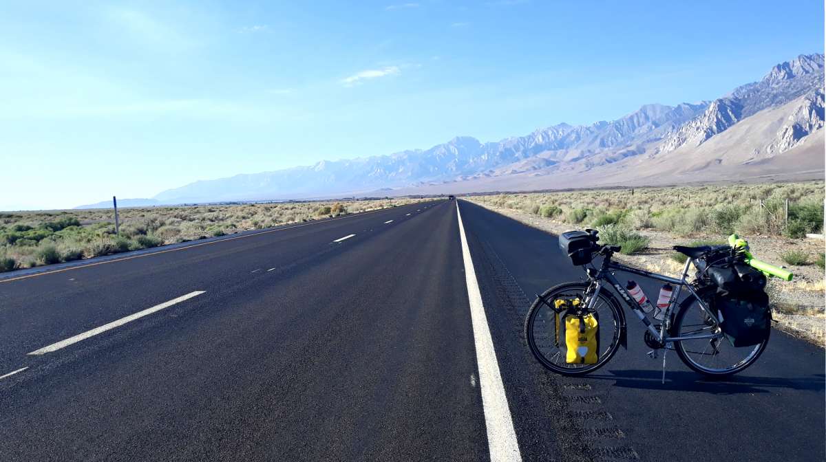 The ideal bike travel experience: big views and wide shoulders 